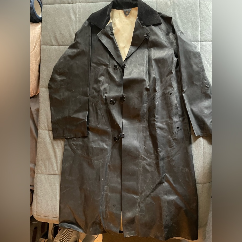 Antique rubber overcoat/raincoat